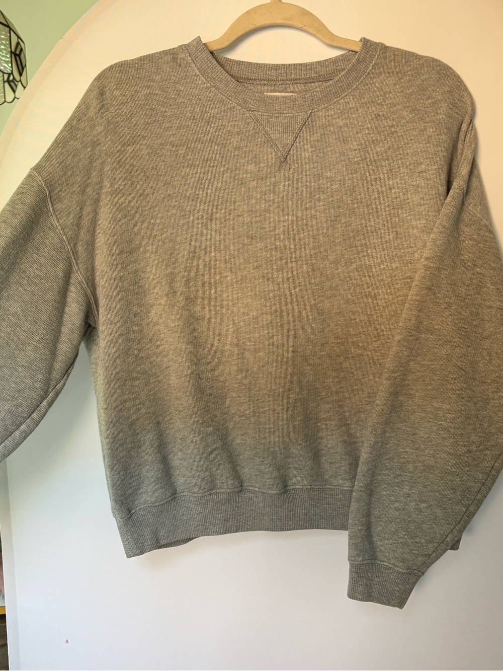 American Eagle Outfitters Light Gray Crewneck Sweatshirt - Picture 2 of 6